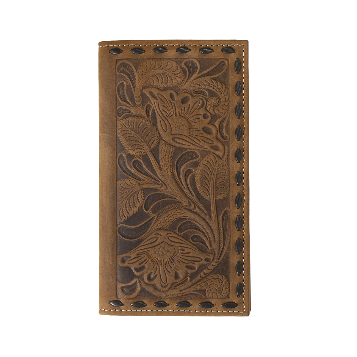 Nocona Rodeo Floral Embossed Wallet - Chocolate/Brown