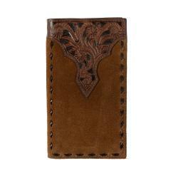 Nocona Men's Rodeo Roughout Back Lacing Wallet- Tan