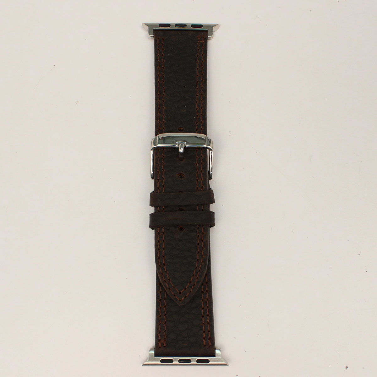 Nocona Double Stitch iWatch Band - Brown