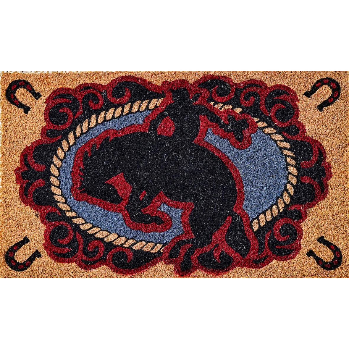 El Paso Outdoor Coir Mat - Bucking Bronco