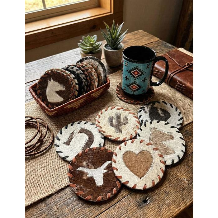 El Paso Cowhide Coasters