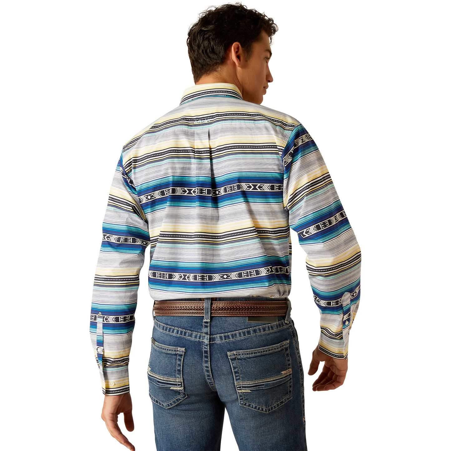 Ariat Men's Peter Fitted Long Sleeve Shirt - Blue