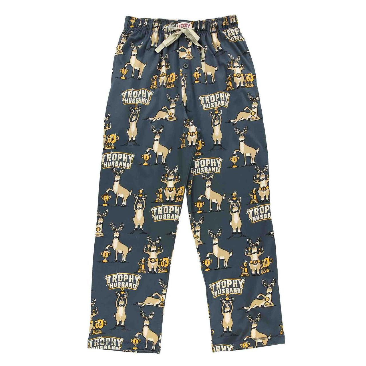 Lazy One Men's Trophy Husband PJ Pants - Blue