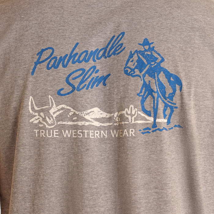 Panhandle Men's Short Sleeve Graphic Tee Shirt-Grey