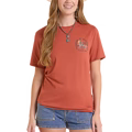 Panhandle Slim Unisex Graphic Western Tee Shirt - Rust