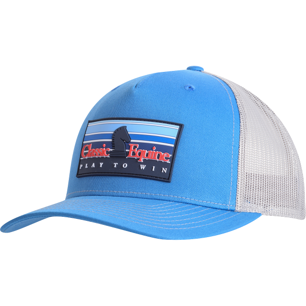 Classic Equine Snapback Ball Cap - Cobalt Blue/Grey