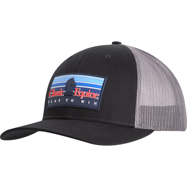 Classic Equine Snapback Ball Cap - Black/Charcoal