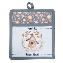 Bee Inspired Embroidered Pocket Mitt