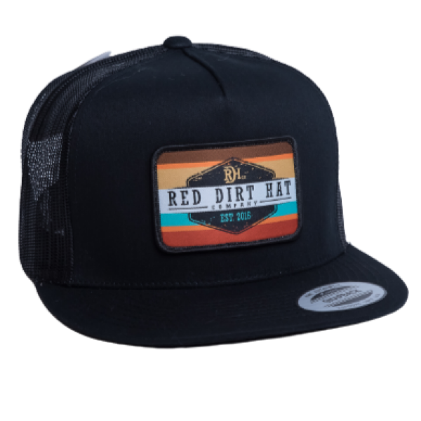 Red Dirt Hat Co Army Sunset-Black/Black