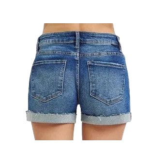 Risen Women's Low Rise Cuffed Shorts - Dark