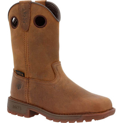 Rocky Brown 8" Western Boots Dark Brown
