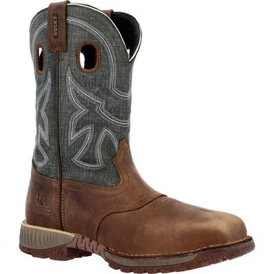 **Rocky Men's Hi-Wire 11" Waterproof Western Boots - Brown - FINAL SALE