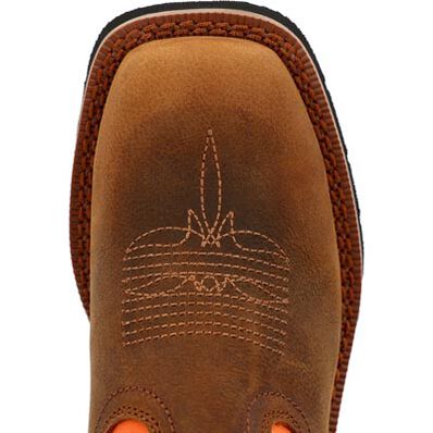 Rocky Big Kids 8" Monocrepe Western Boot - Brown & Orange