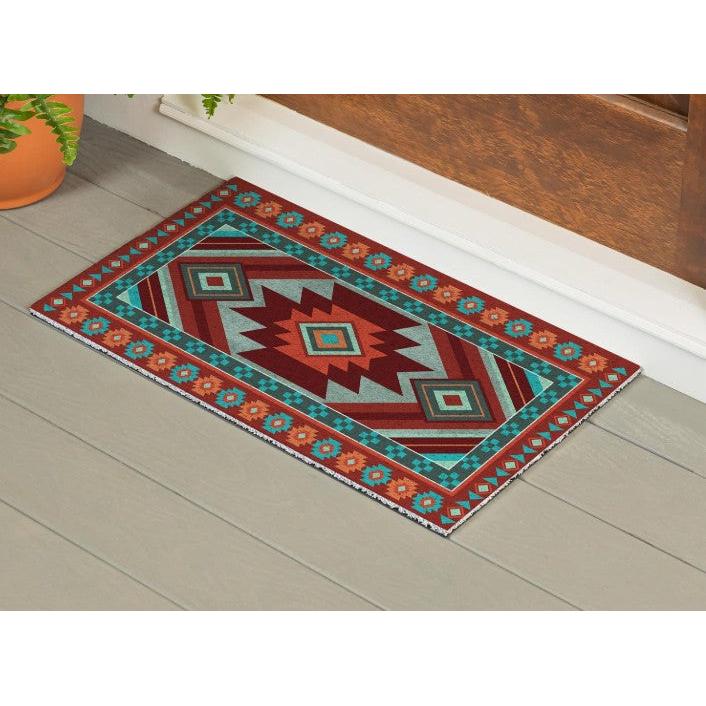 Evergreen Southwest Pueblo Aztec PVC Trapper Mat - 28 x 16