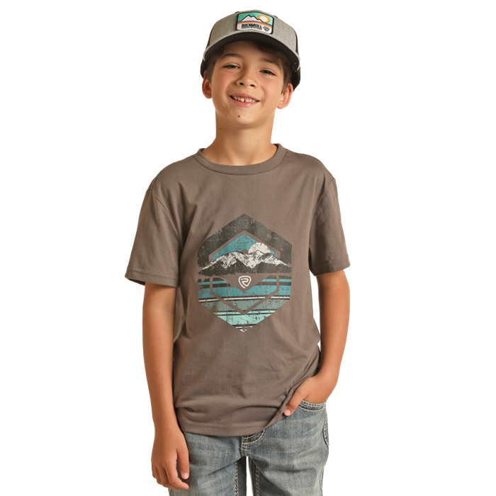 Rock & Roll Boy's Graphic Tee - Charcoal