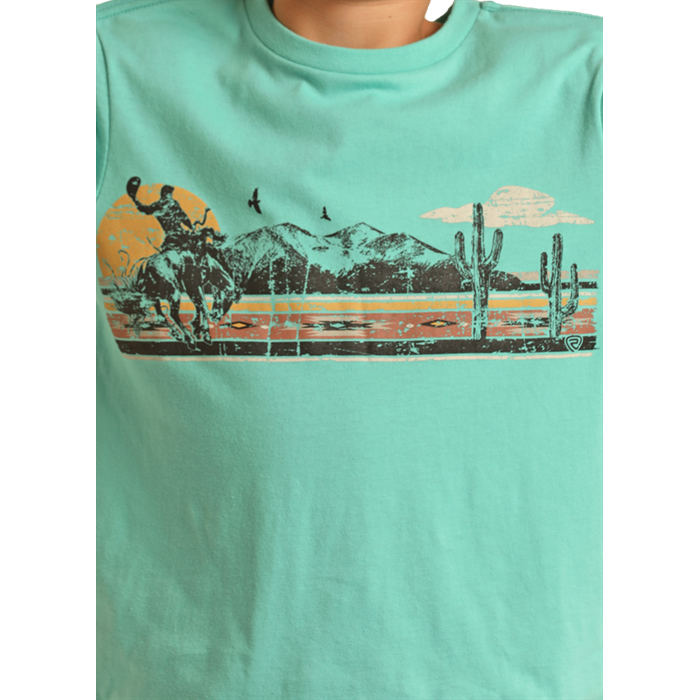 Rock & Roll Boy's Graphic Tee - Turquoise