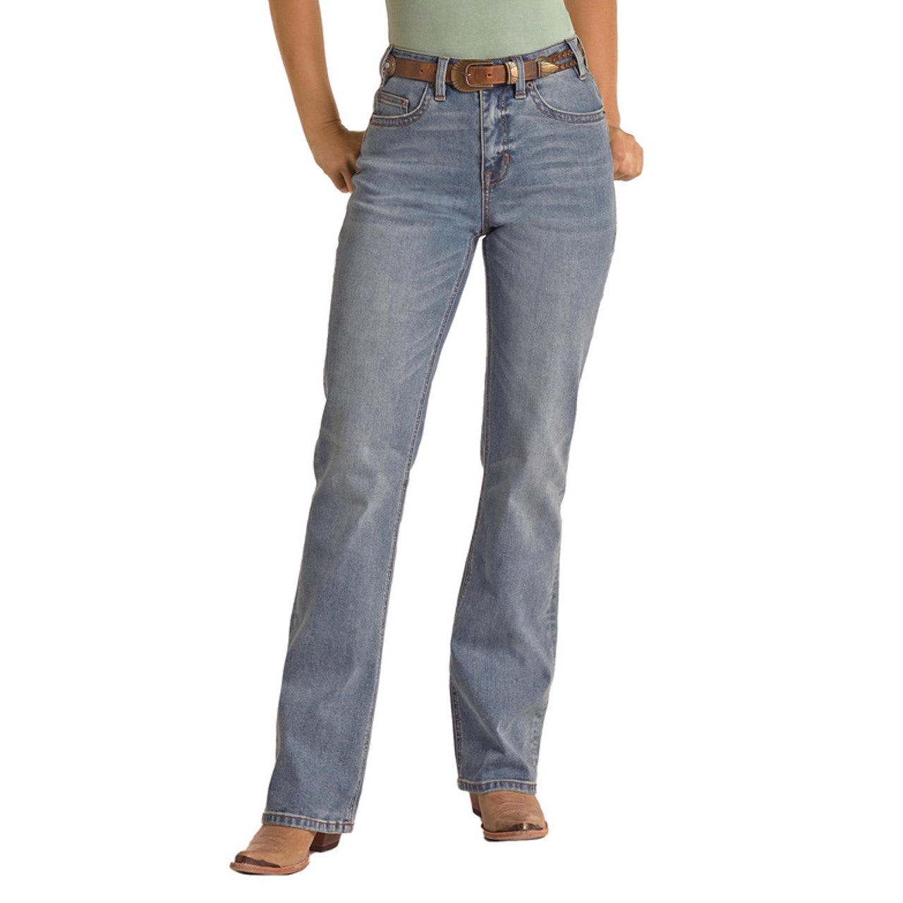 Rock & Roll Women's High Rise Extra Stretch Bootcut Jeans - Medium V