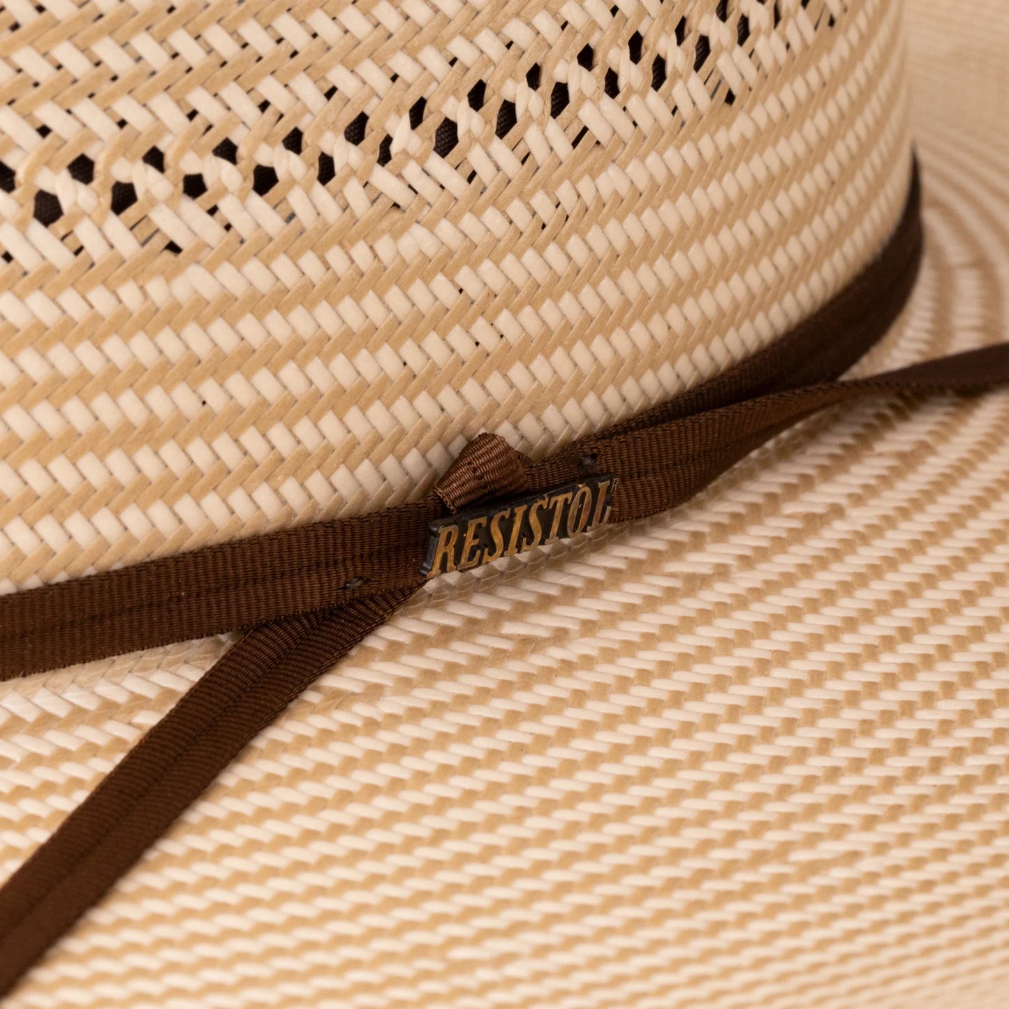 Resistol 20X 4 Corners Straw Western Hat - Natural/Tan