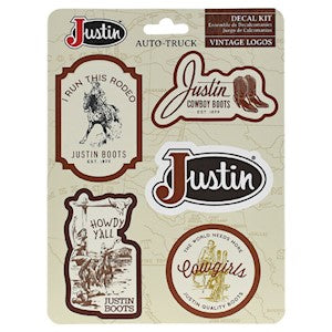 Justin Auto Vintage Vinyl Decals - I Run This Rodeo