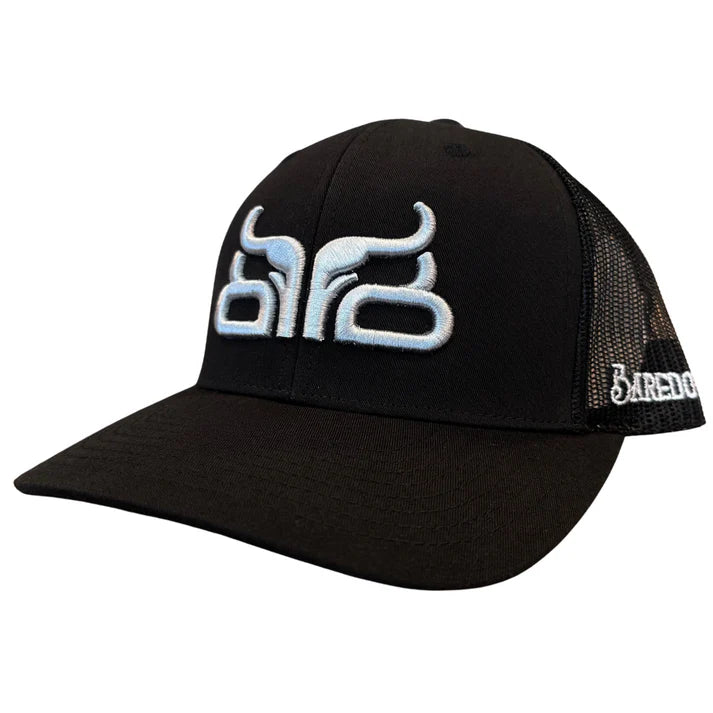 Baredown Brand Silver Bullet Flat Bill Ball Cap - Black/Silver