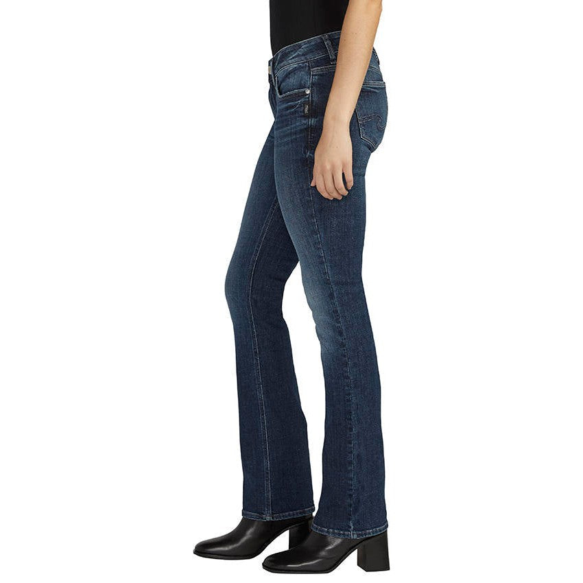 Silver Women's Elyse Mid Rise Slim Bootcut Jeans - Indigo