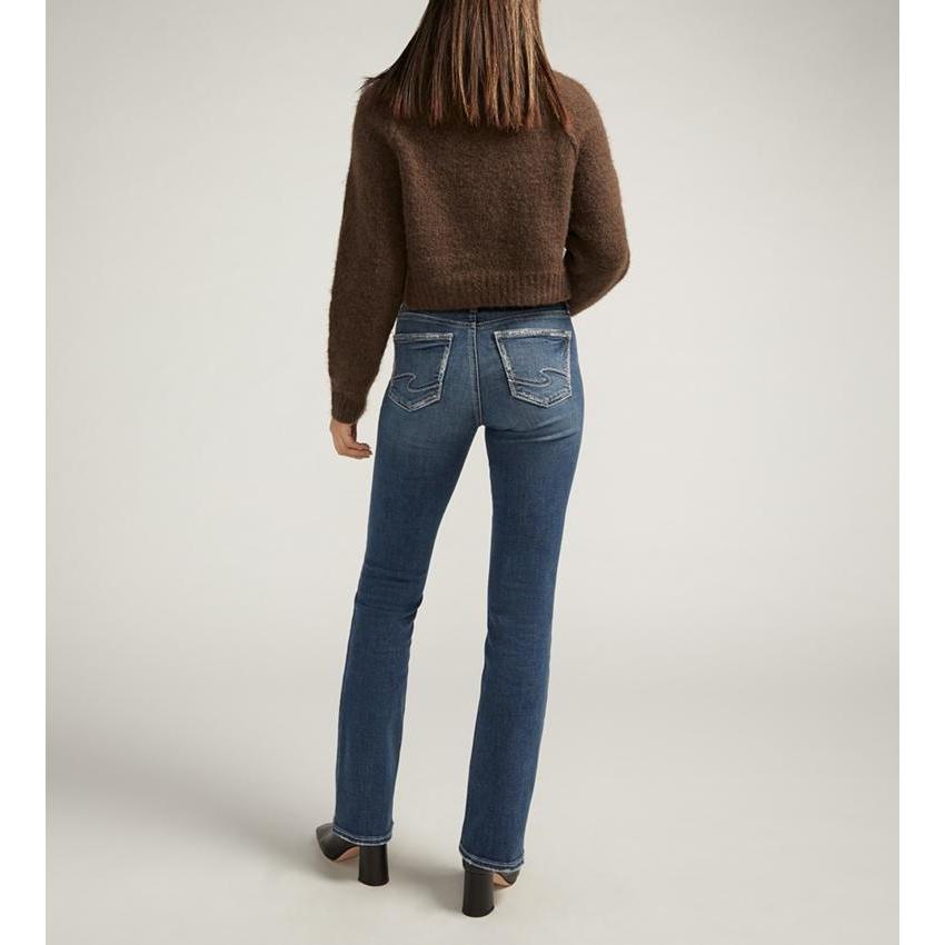 Silver Women's Suki Slim Fit Midrise Bootcut Jeans- Indigo