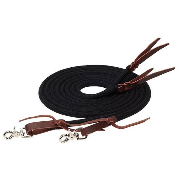 Weaver EcoLuxe Bamboo 1/2" x 8' Split Reins - Assorted Colours