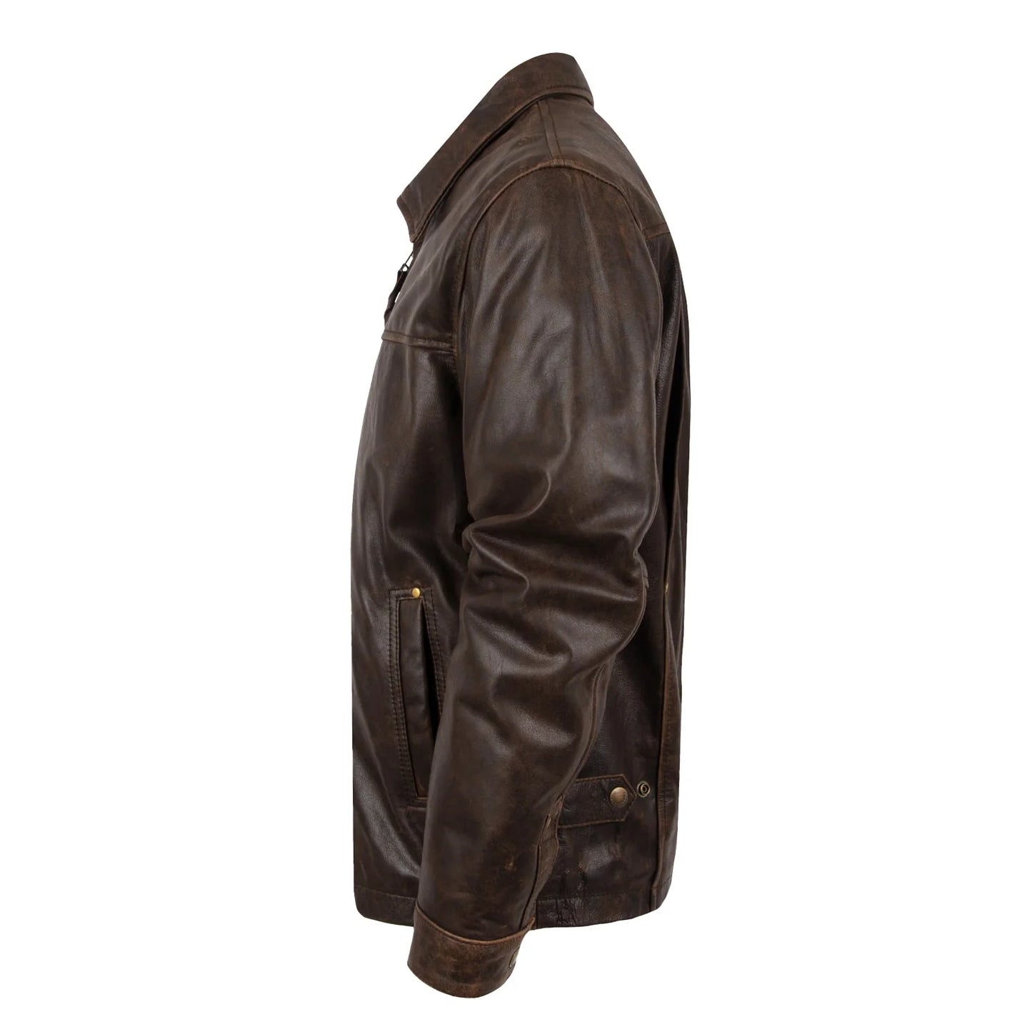 STS Men's Rifleman Draft Horse Leather Jacket - Vintage Brown