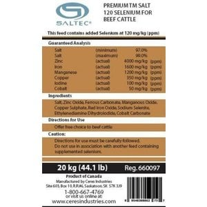 Saltec Premium TM120 w/Selenium Salt Block - 25kg