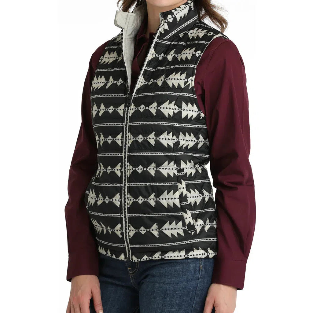Cinch Women's Reversible Vest - Cream/Black
