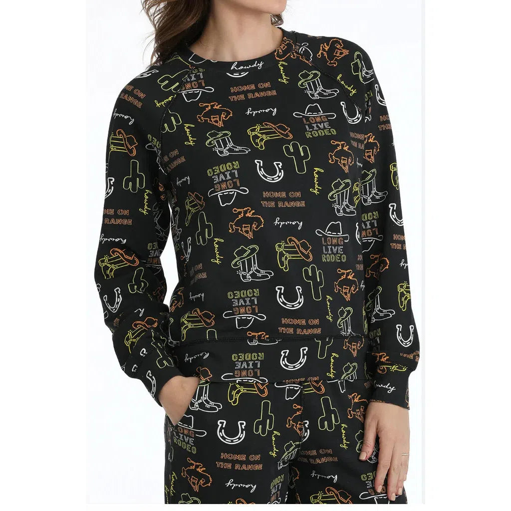 Cruel Women's Long Sleeve Live Rodeo Sweatshirt- Black