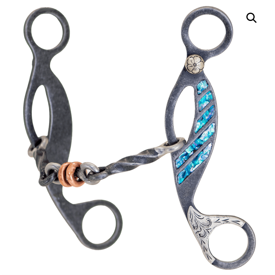 Cowboy Tack Turquoise Twisted Dogbone Gag Bit