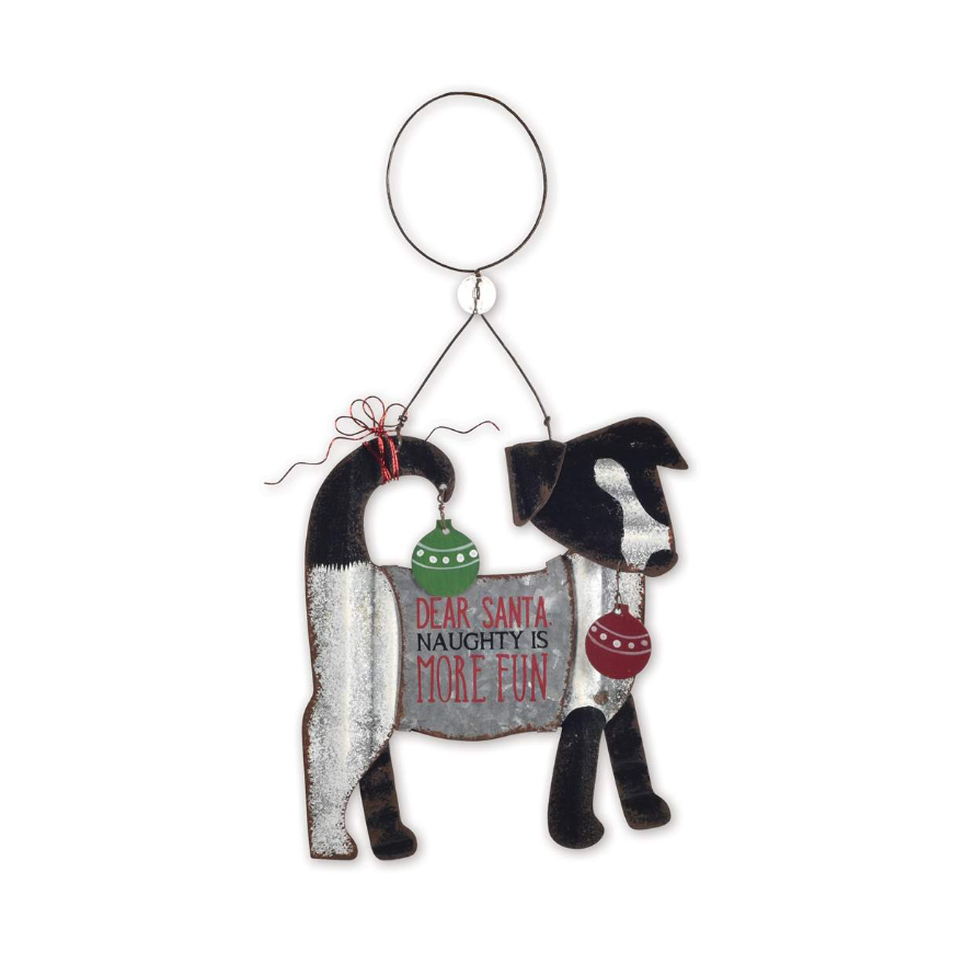 Edenborough Dog Ornament - Naughty is More Fun