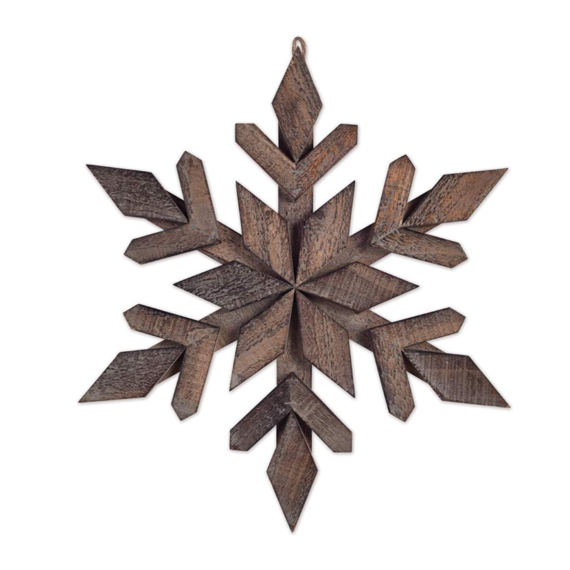 Edenborough Brown Wooden Snowflake - 18"
