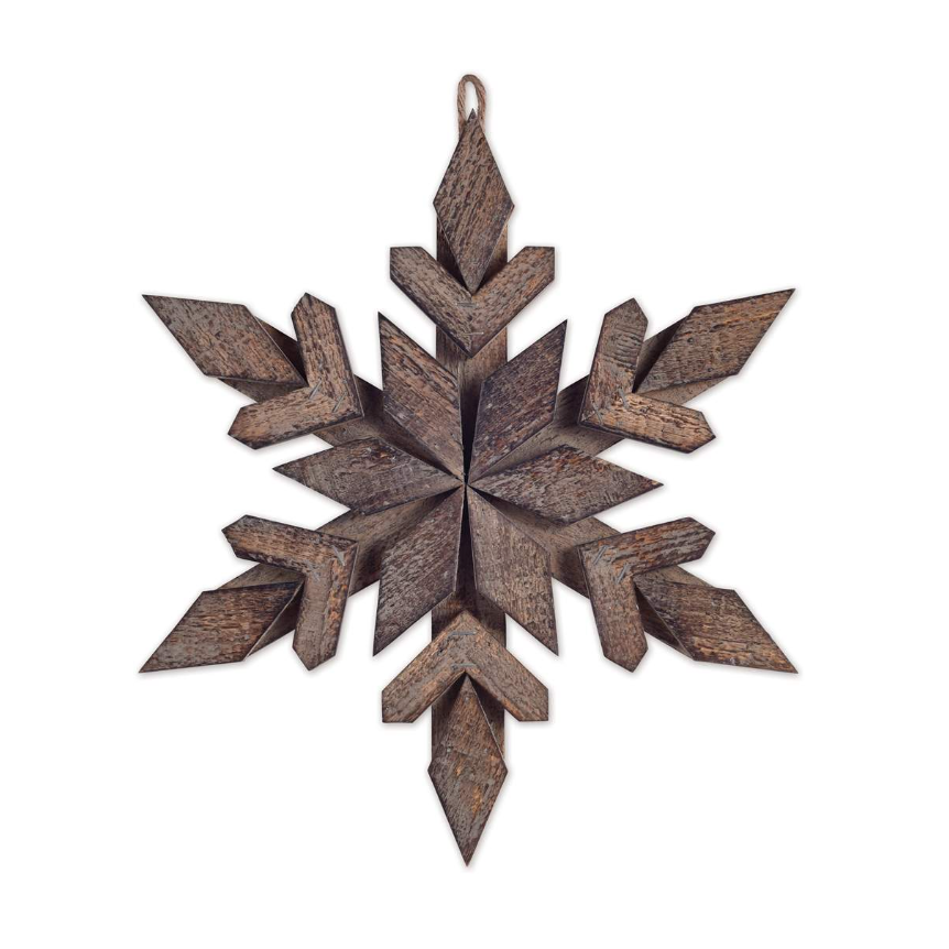 Edenborough Brown Wooden Snowflake - 14"