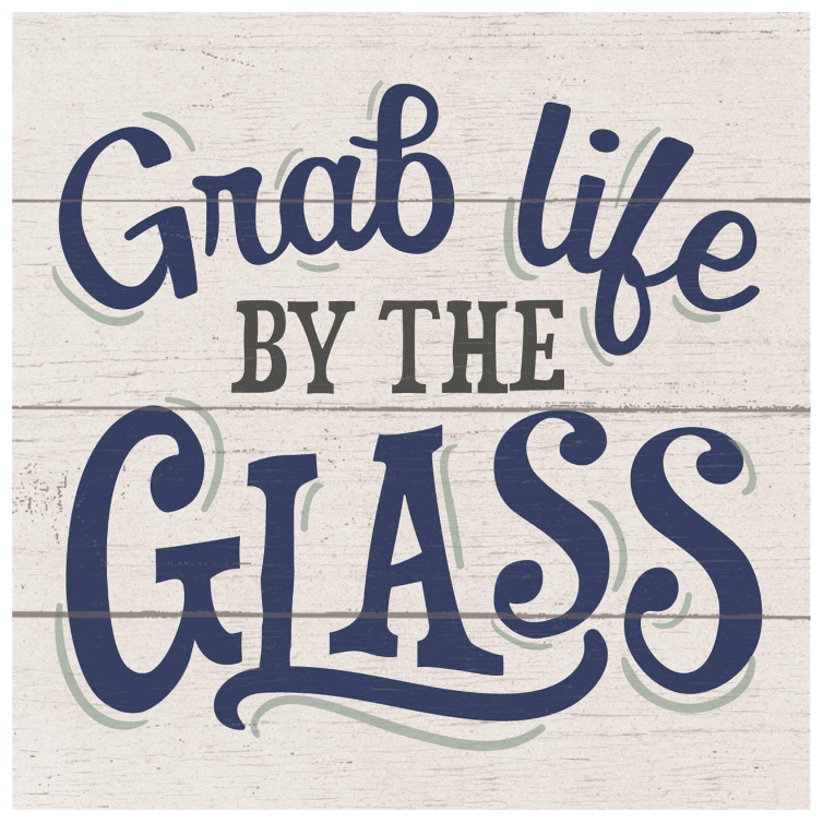 Edenborough 4" Square Coaster - Grab Life By The Glass