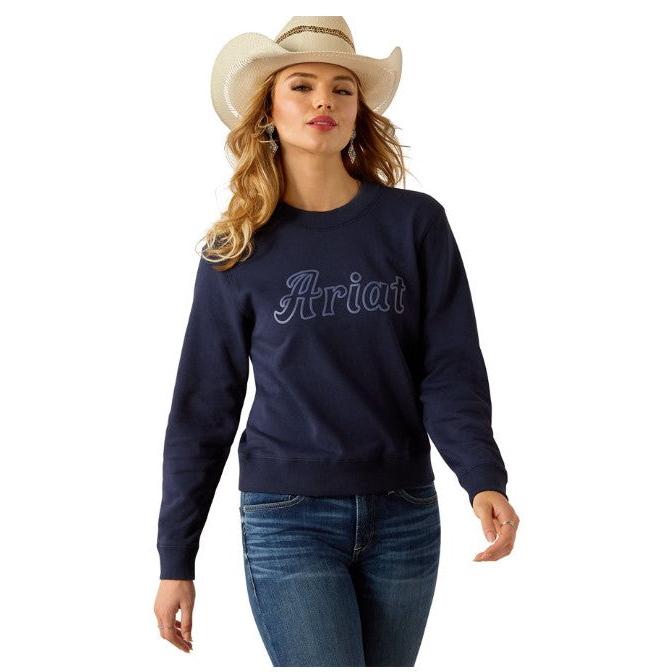 Ariat Women's Long Sleeve Essential Crew Sweatshirt - Black Iris