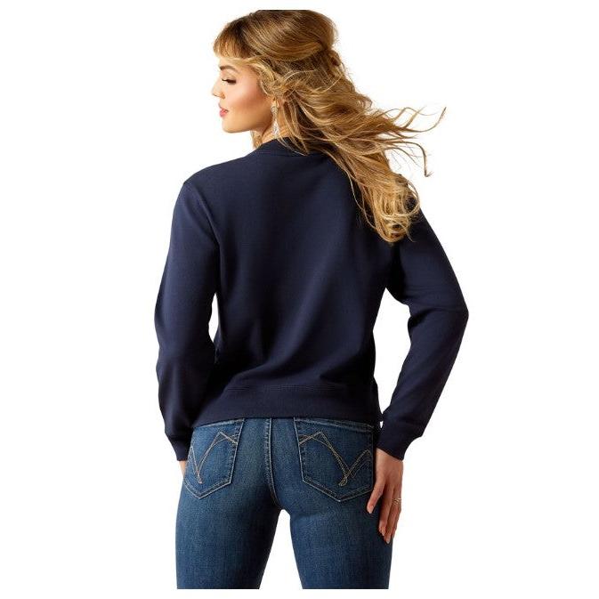 Ariat Women's Long Sleeve Essential Crew Sweatshirt- Black Iris