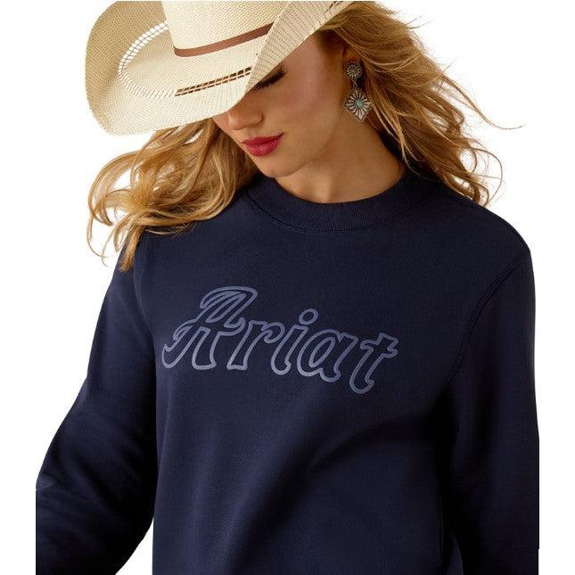 Ariat Women's Long Sleeve Essential Crew Sweatshirt- Black Iris