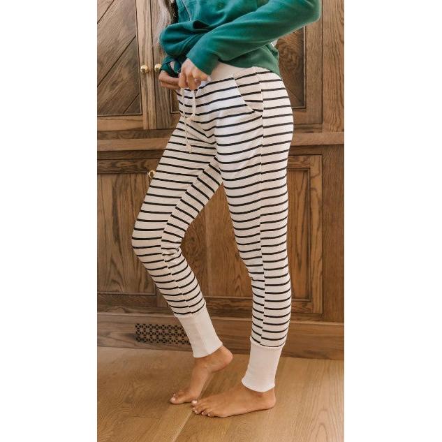 Ampersand Jogger - Ivory Stripe