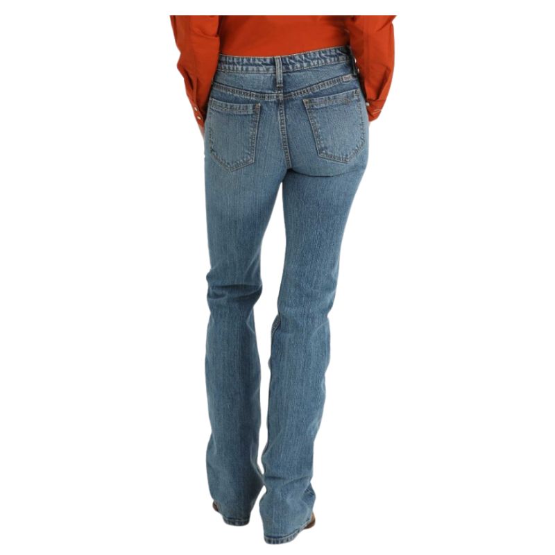 Cinch Women's Hannah Slim Fit Boot Cut Jeans- Medium Stone
