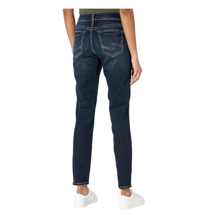 Silver Women's Suki Mid Rise Skinny Jeans- Indigo