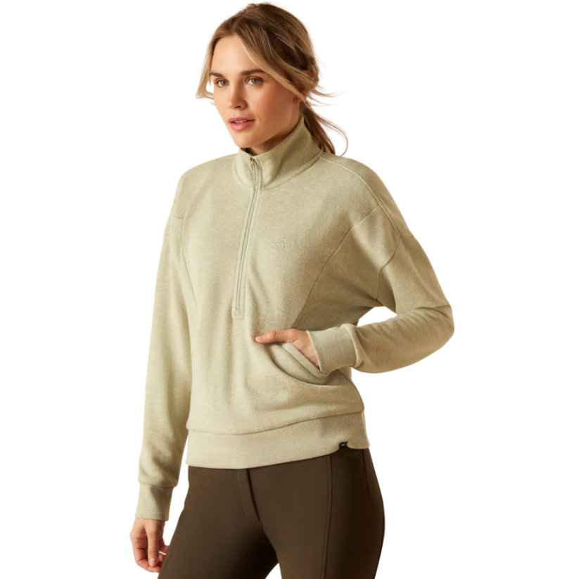 Ariat Women's Friday 1/2 Zip Sweatshirt - Heather Green
