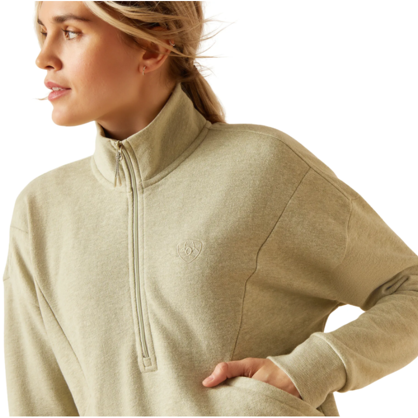 Ariat Women's Friday 1/2 Zip Sweatshirt - Heather Green