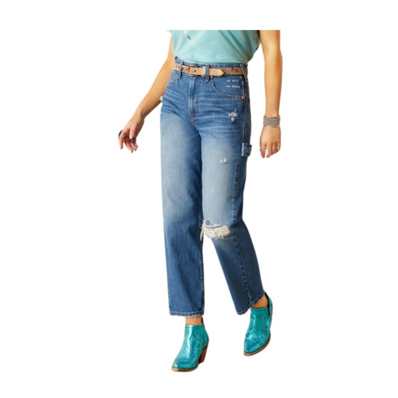 Ariat Women's Ultra High Rise Tomboy Carpenter Straight Leg Jeans  Alaska