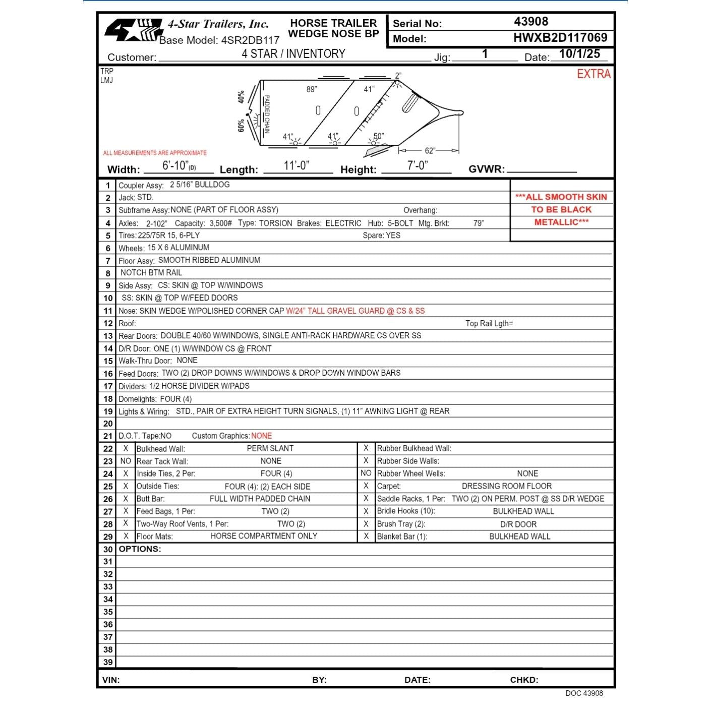 2027 4-Star 11' 2-Horse Slant Load Bumper Pull