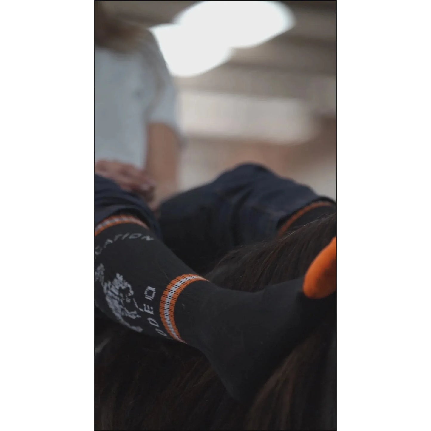 Lucky Chuck Cactus Alley Correctional Vaca Black Performance Boot Socks
