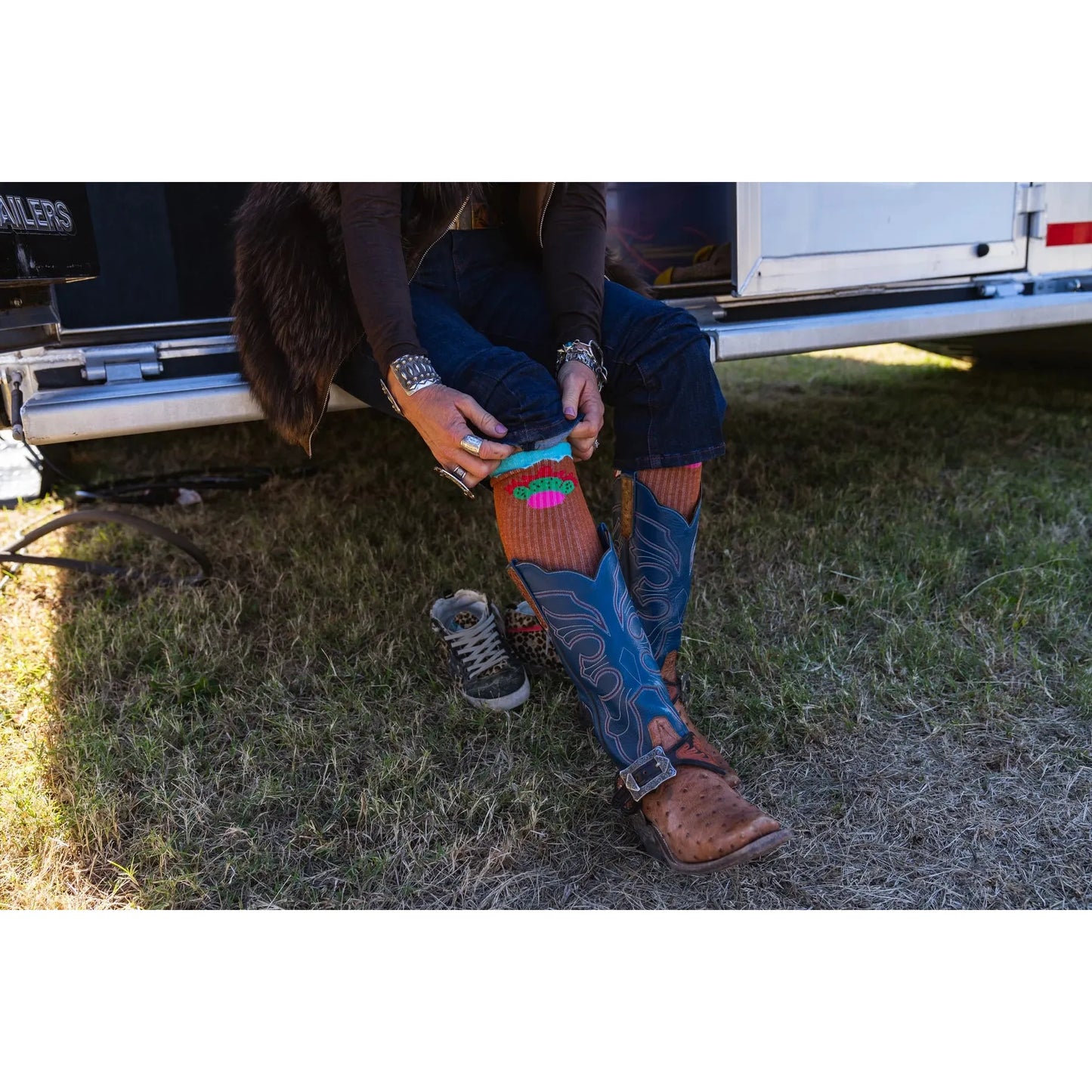 Lucky Chuck Viva Diva Rebel Performance Boot Socks
