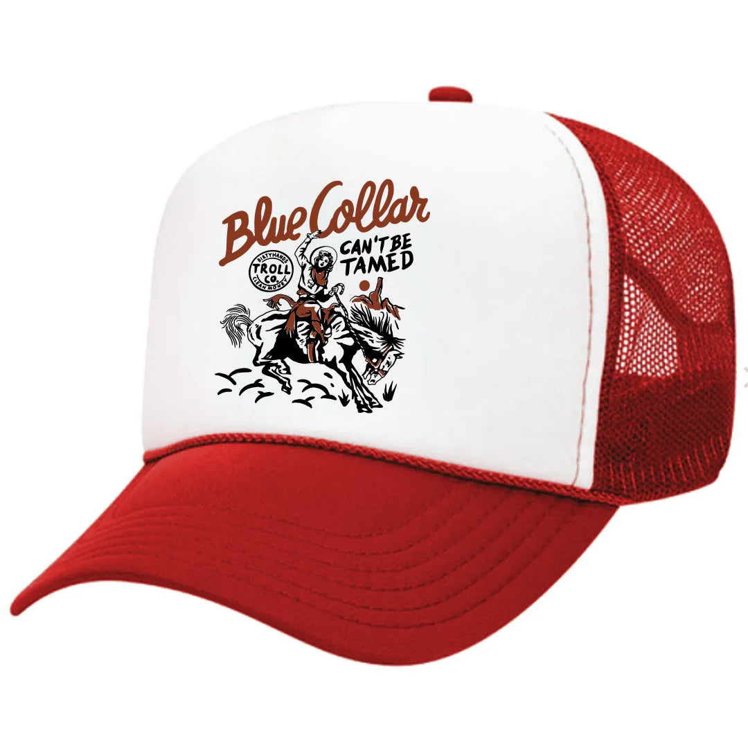 Troll Co Can't Be Tamed Foam Trucker Hat - Red/White/Red