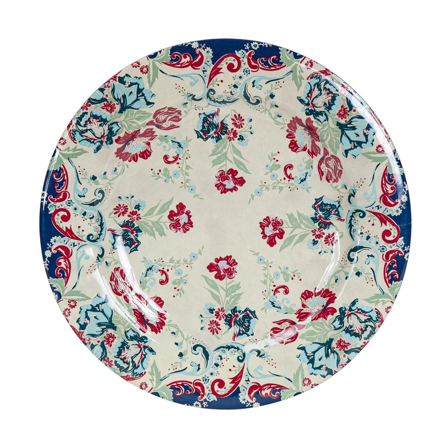 Hiend Accents Patchwork Bandana Melamine 14 Piece Dinnerware Set
